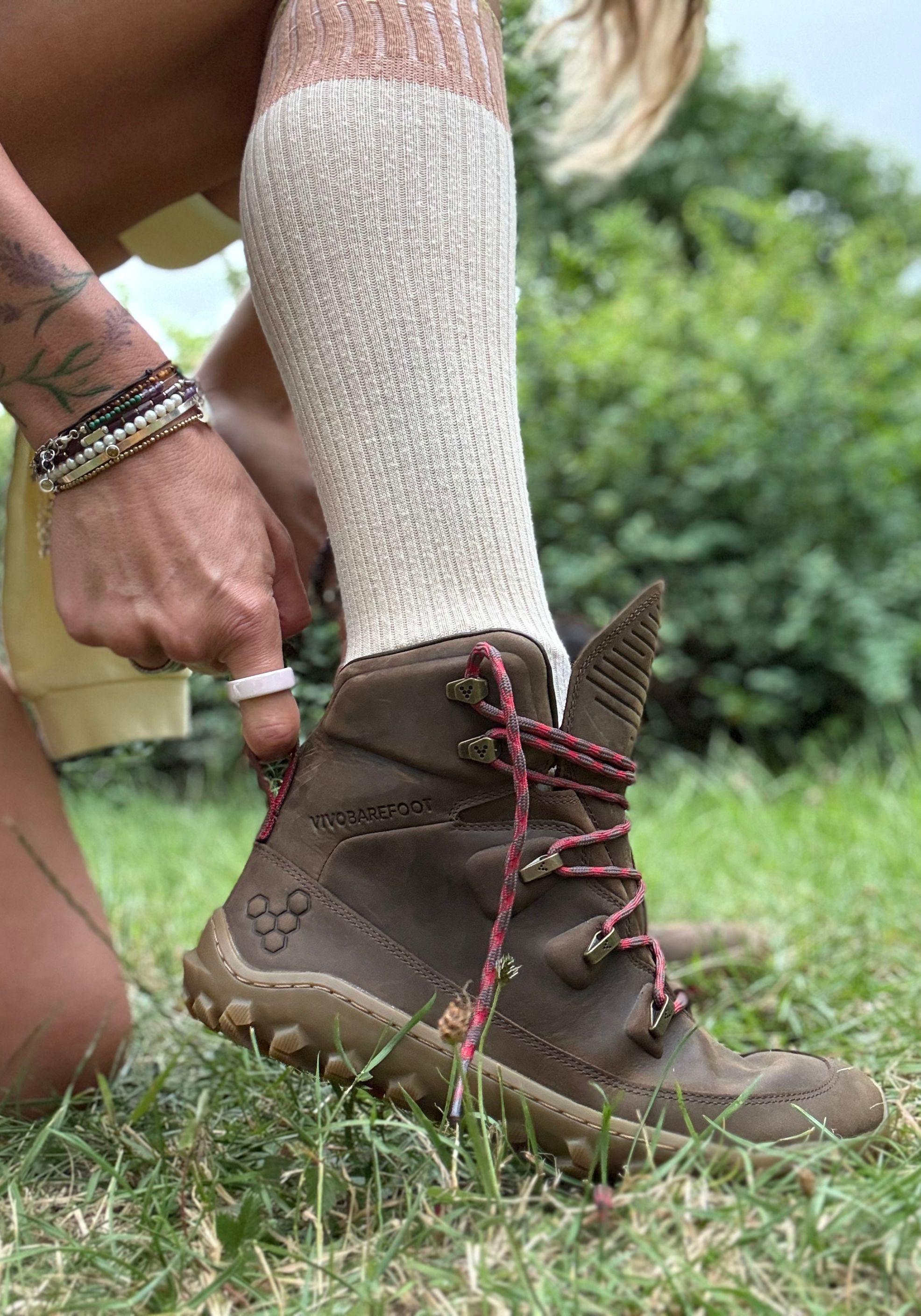 Bocanci drumeție Barefoot din piele - Tracker Leather AT II Women Bracken