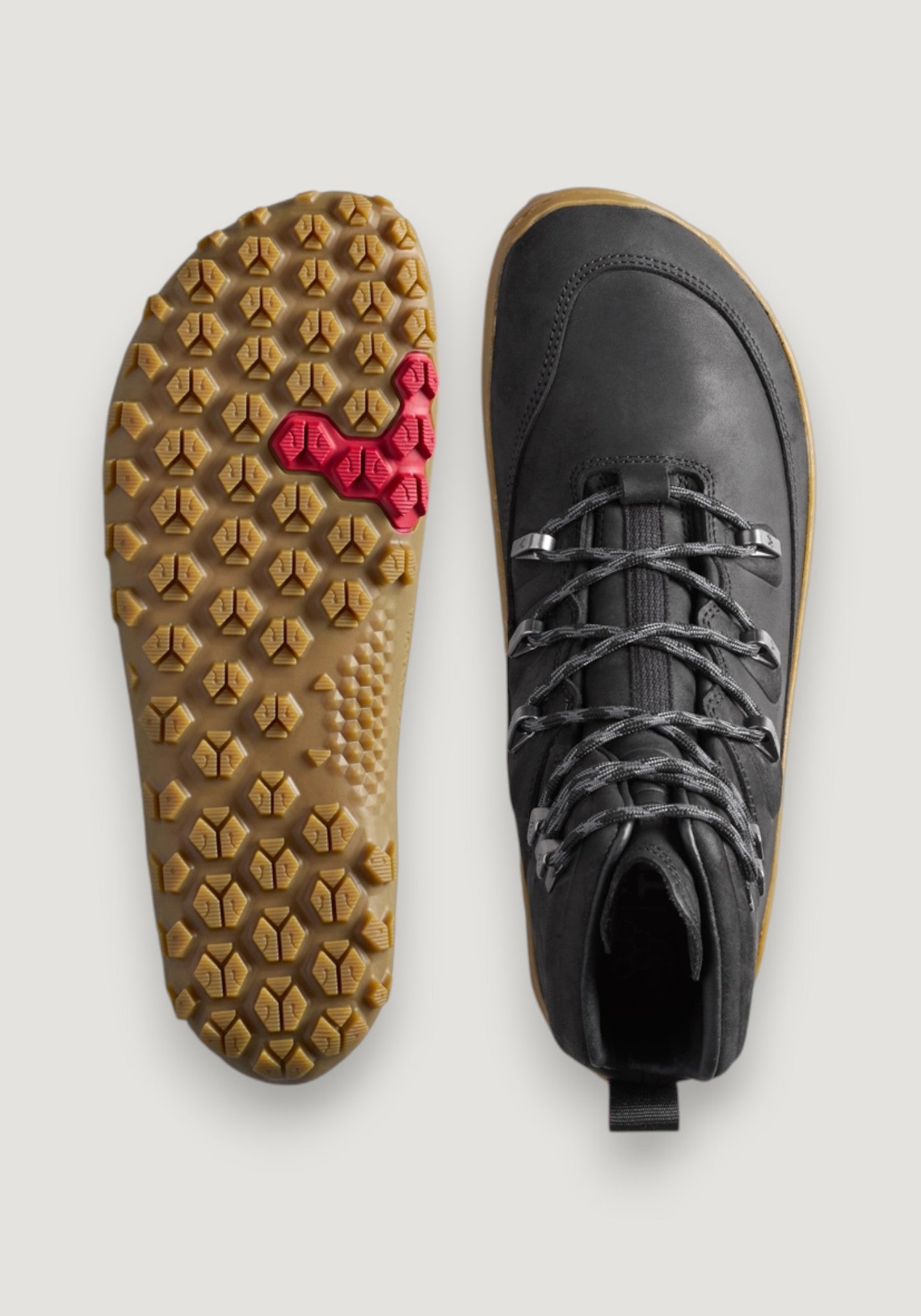 Bocanci drumeție Barefoot din piele - Tracker Leather AT II Men Obsidian