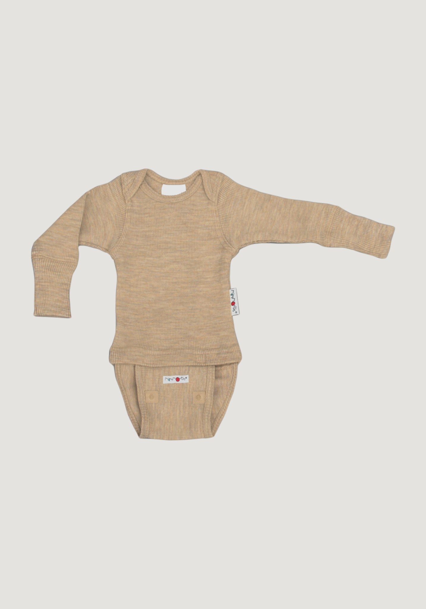 Body/Bluză (2 în 1) lână merinos - Driftwood Taupe