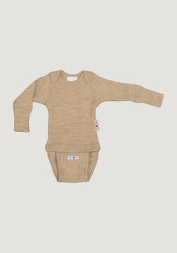 Body/Bluză (2 în 1) lână merinos - Driftwood Taupe