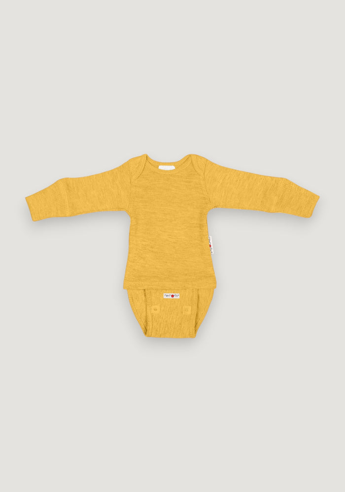 Body/Bluză (2 în 1) din lână merinos - Golden Star