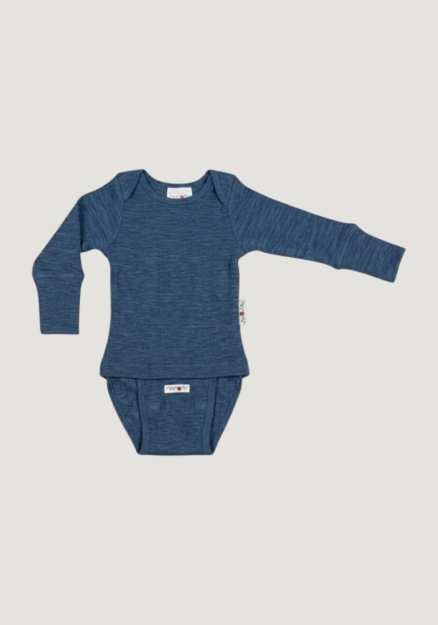 Body/Bluză (2 în 1) din lână merinos - Moondust Blue