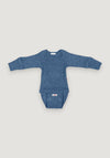 Body/Bluză (2 în 1) din lână merinos - Moondust Blue
