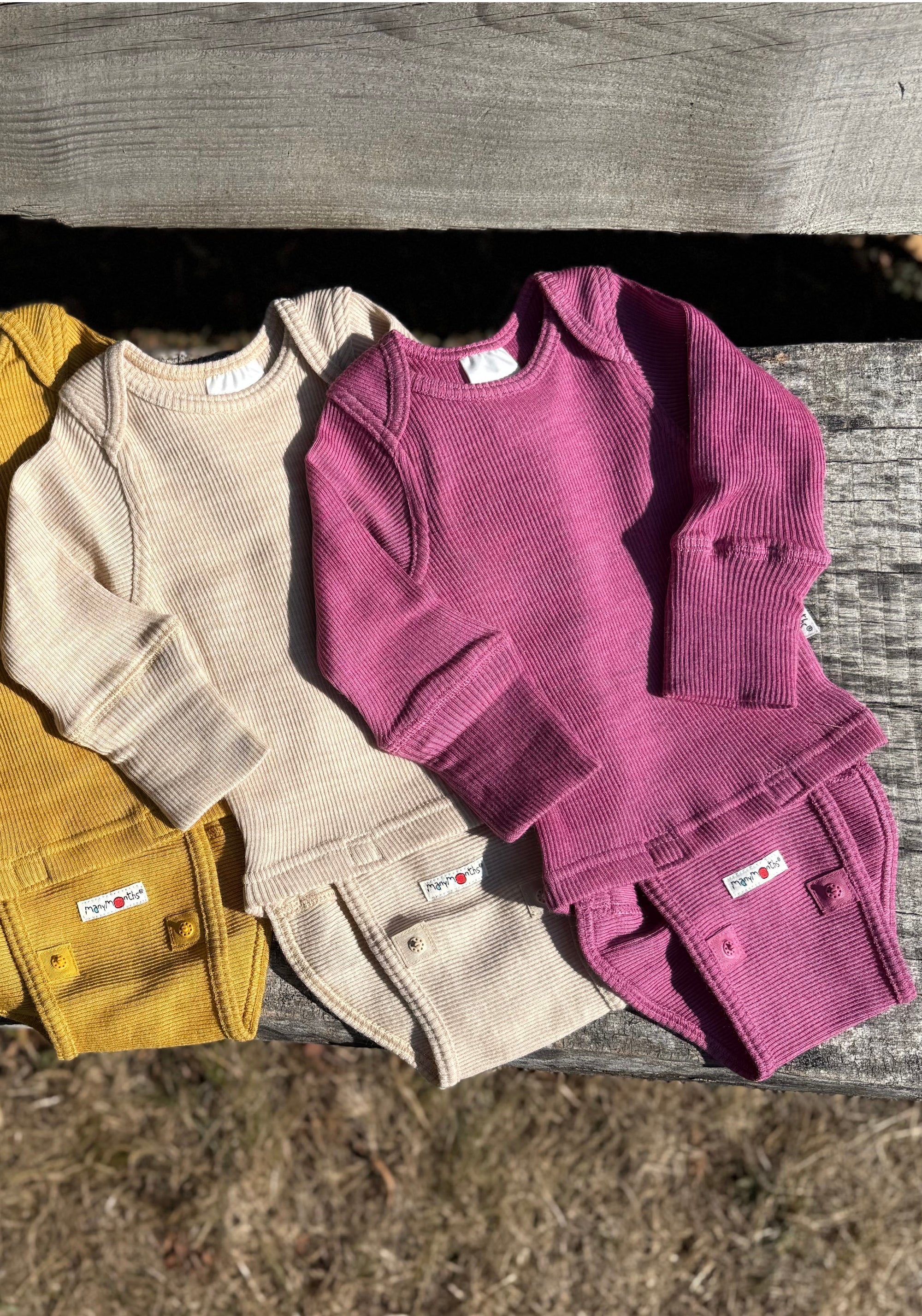 Body/Bluză (2 în 1) din lână merinos - Nebula Pink