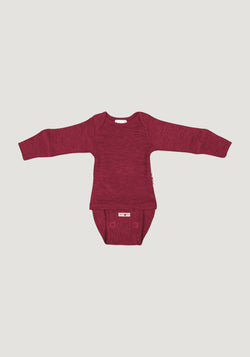 Body/Bluză (2 în 1) lână merinos - Wild Pomegranate