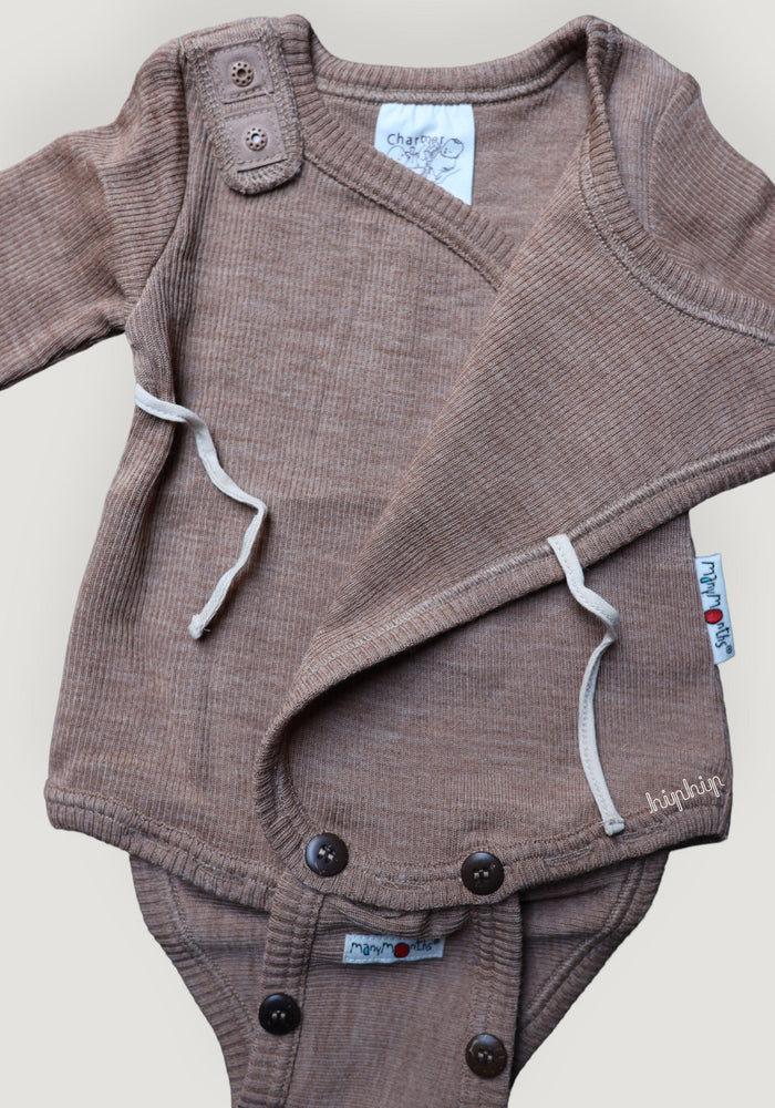 Body/Cardigan (2 în 1) kimono lână merinos - Nutty Granola ManyMonths HipHip.ro