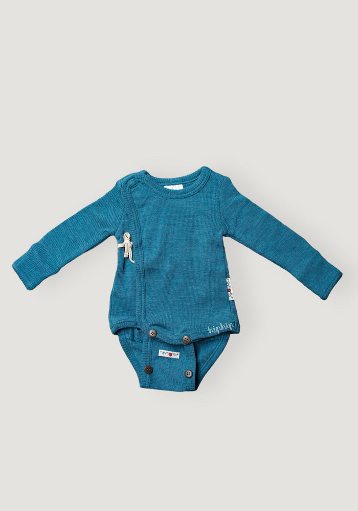 Body/Cardigan (2 în 1) kimono lână merinos - Sea Grotto ManyMonths HipHip.ro
