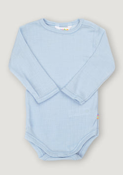 Body din lână merinos - Basic Blue