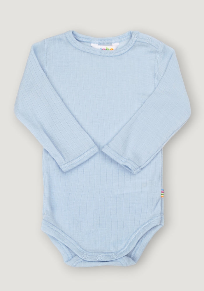Body din lână merinos - Basic Blue