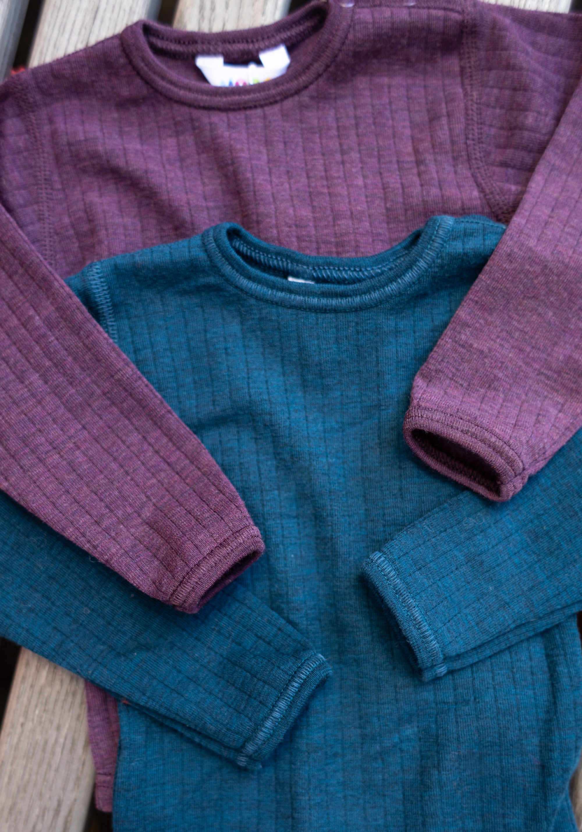 Body din lână merinos - Basic Dark Turquoise