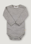 Body din lână merinos - Basic Grey