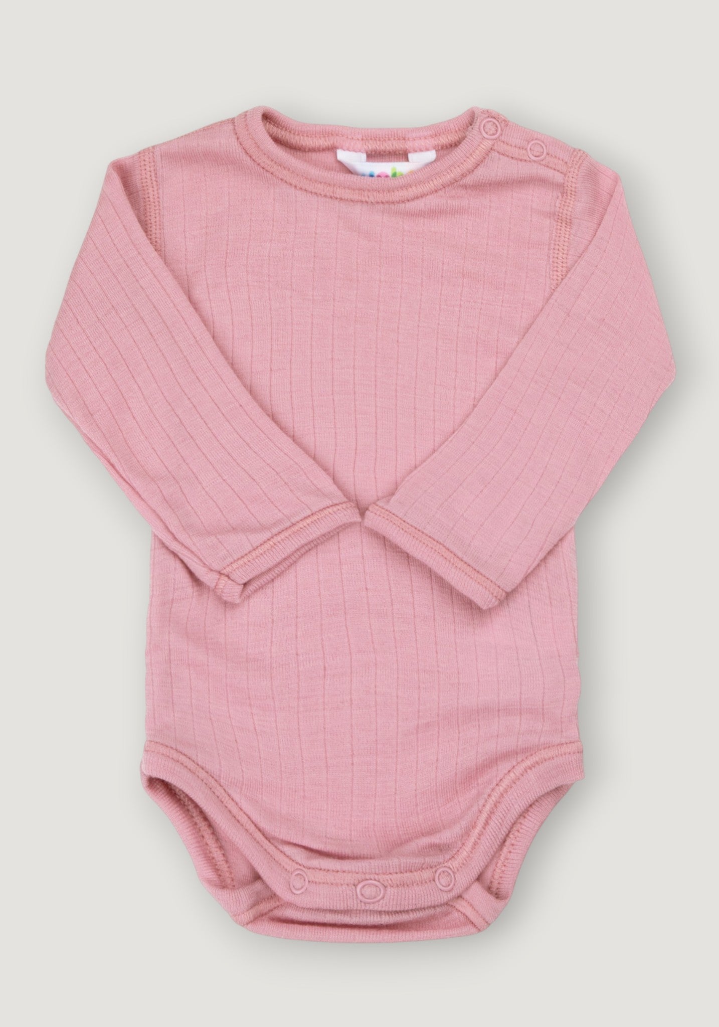 Body din lână merinos - Basic Old Rose