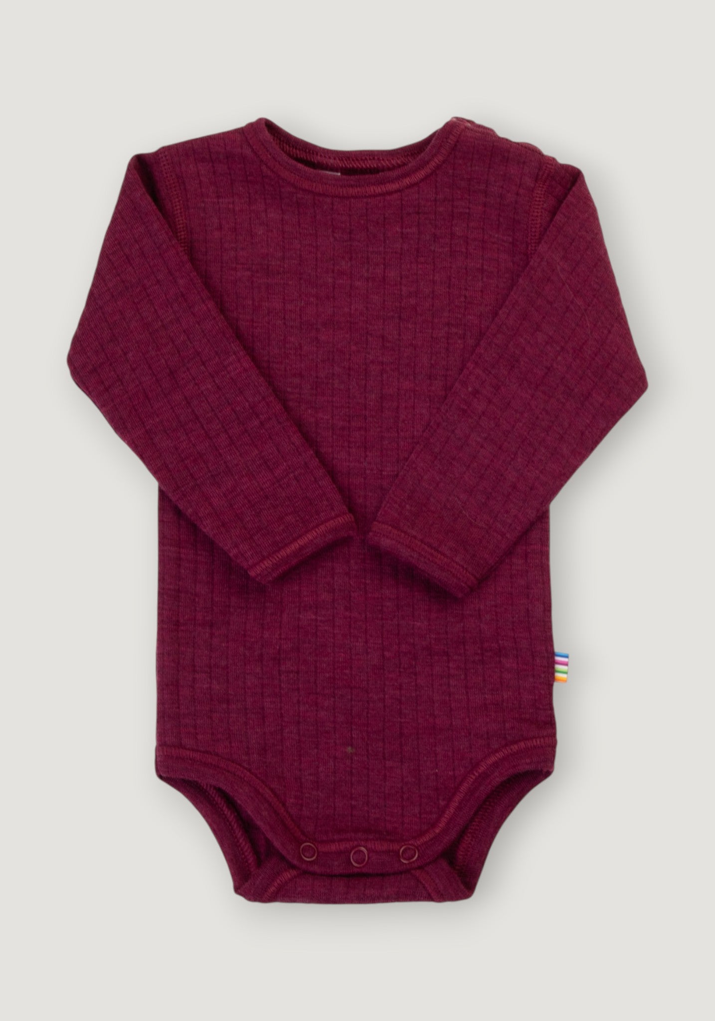 Body din lână merinos - Basic Pink