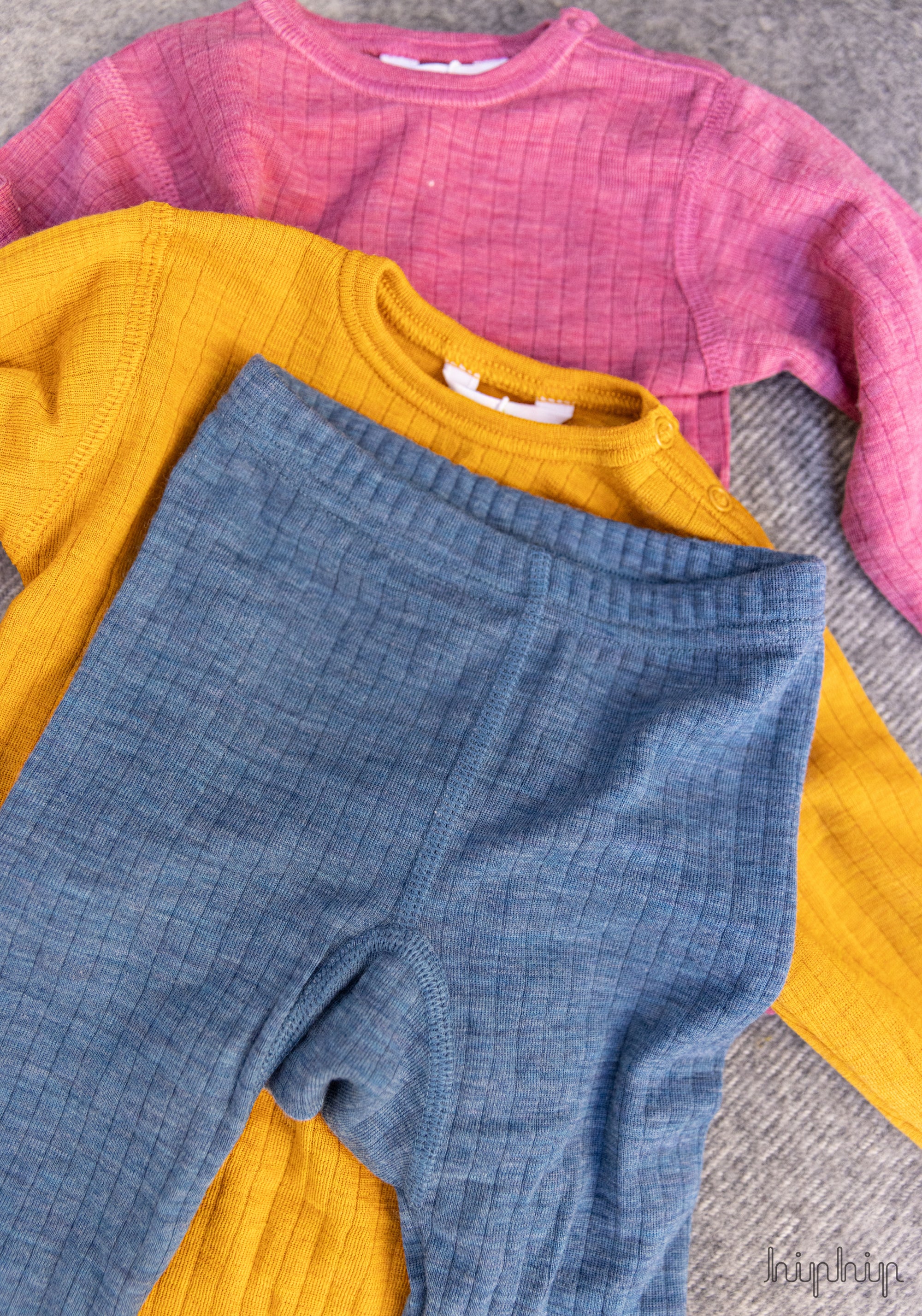 Body din lână merinos - Basic Pink