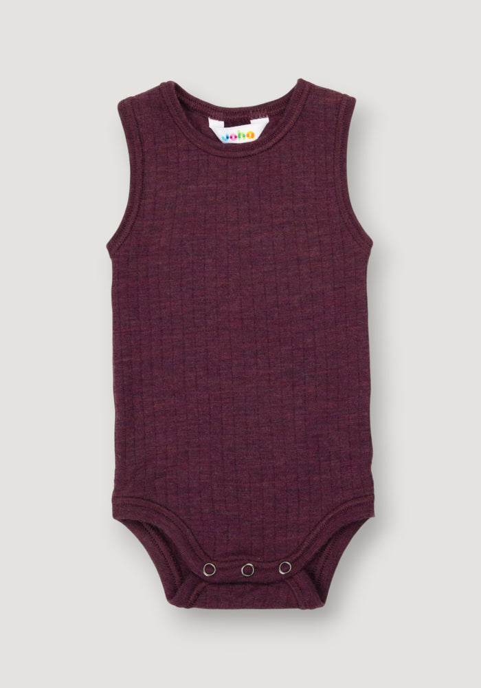 Body lână merinos - Basic Plum 70