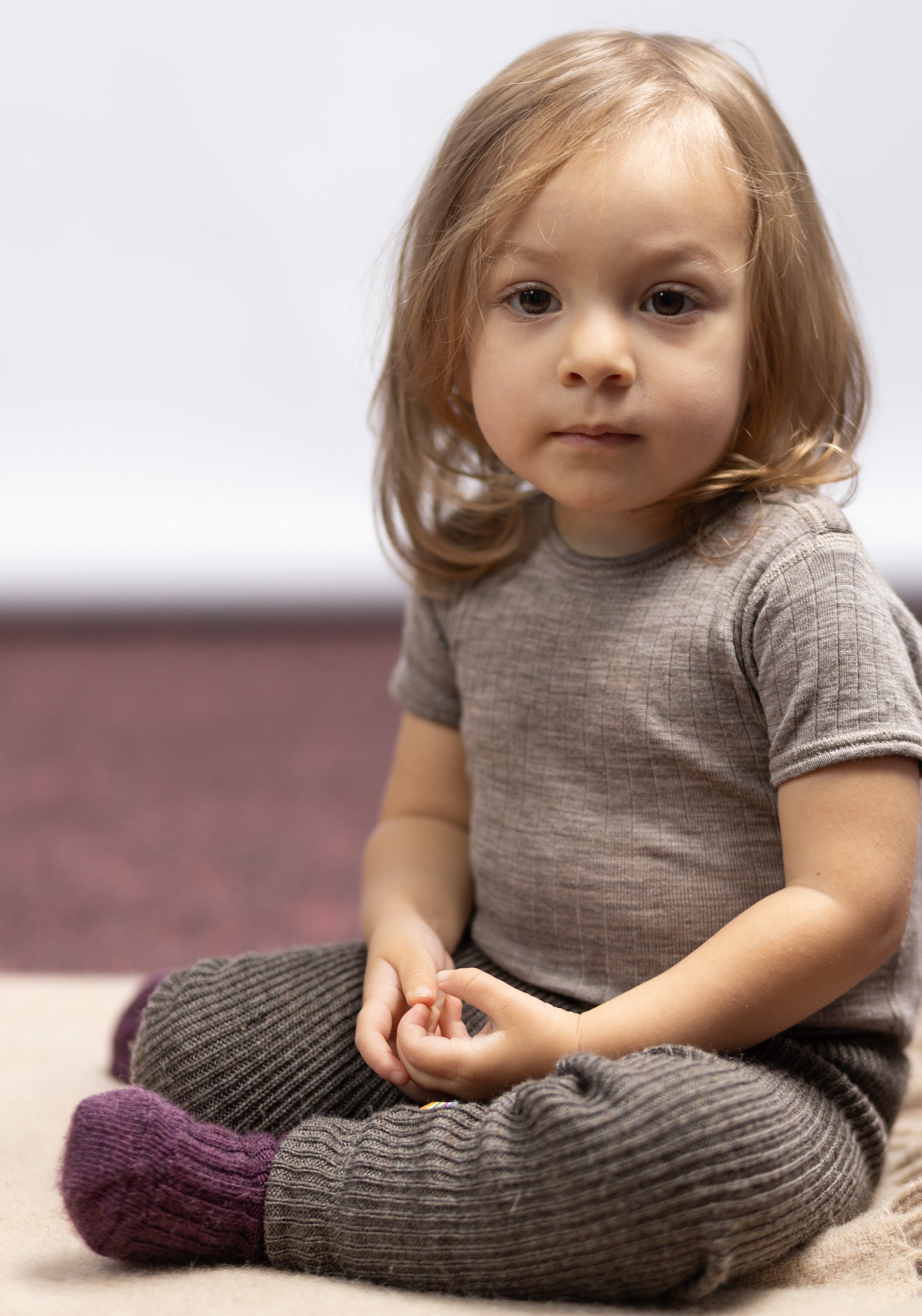 Body din lână merinos - Basic Sesame Melange