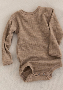 Body lână merinos - Basic Sesame Melange Joha HipHip.ro