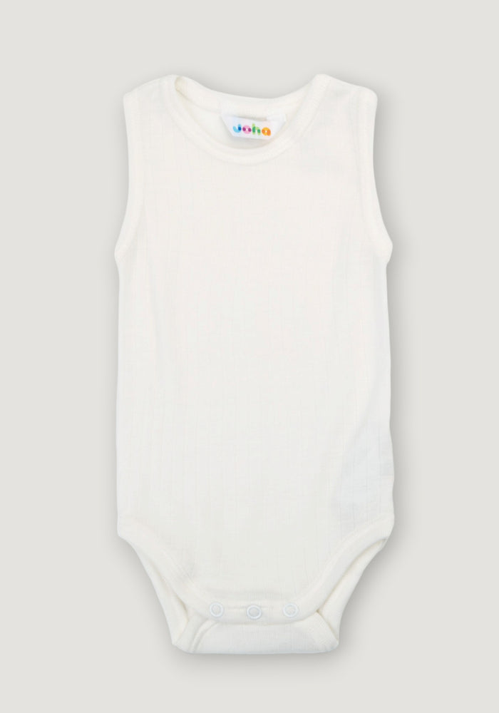 Body din lână merinos - Basic White