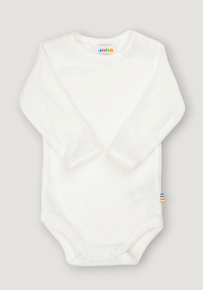 Body din lână merinos - Basic White