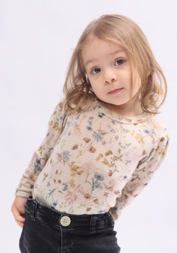 Body din lână merinos - Flora