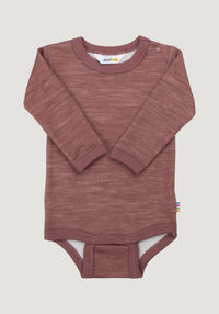 Body din lână merinos și bambus - Goose Dark Rose