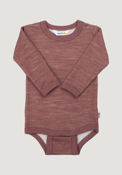Body din lână merinos și bambus - Goose Dark Rose