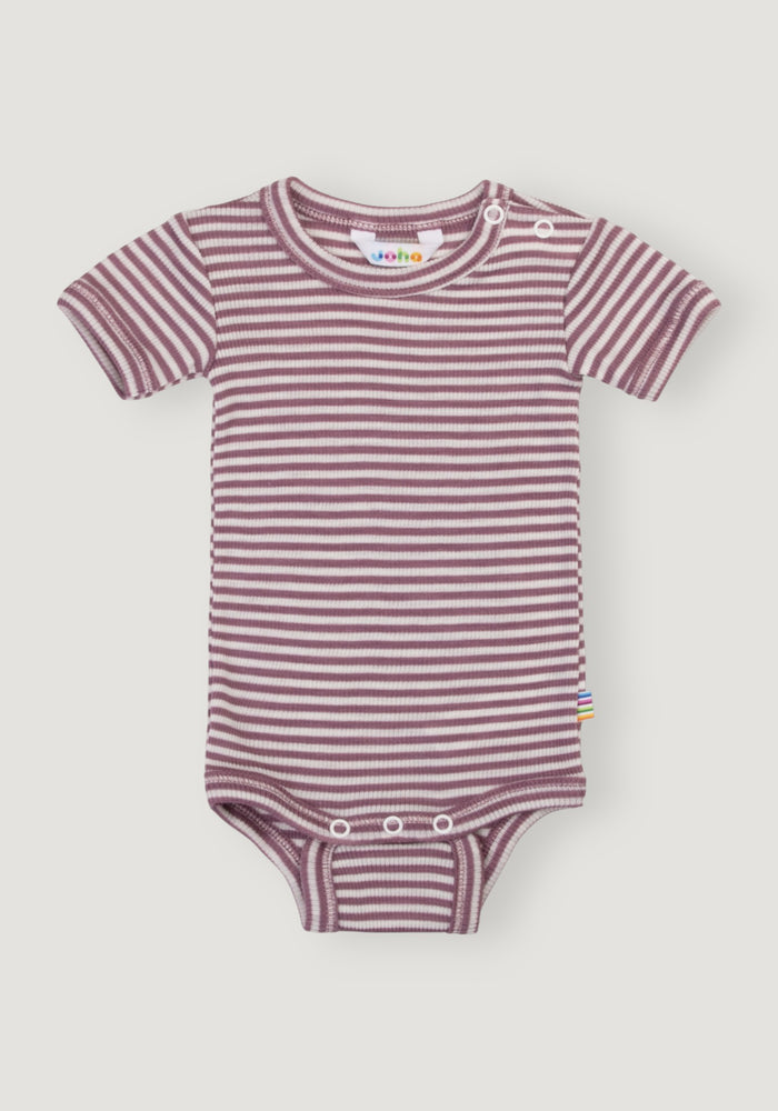 Body din lână merinos și mătase - Stripe Heather