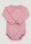 Body kimono din lână merinos - Basic Old Rose