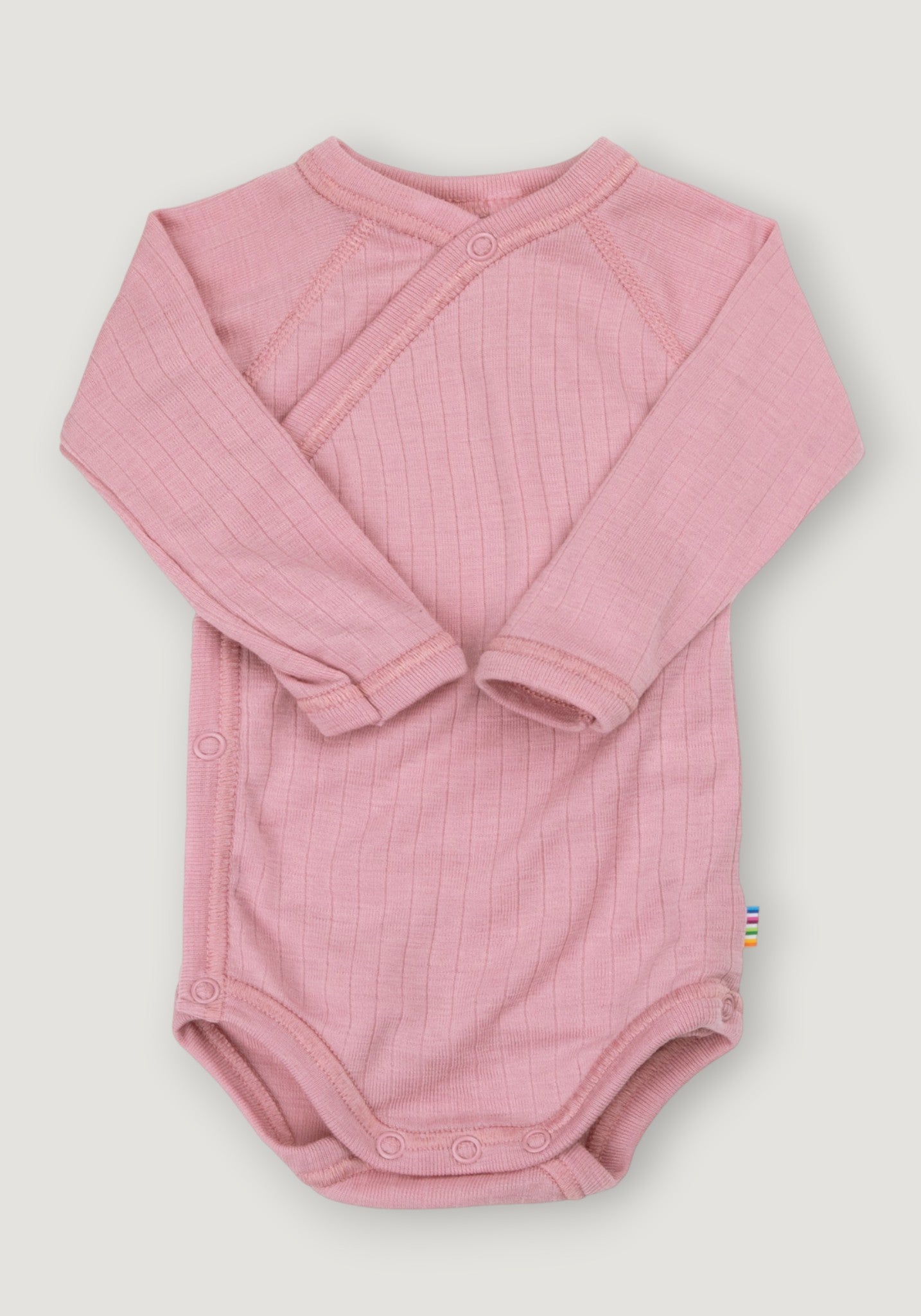 Body kimono din lână merinos - Basic Old Rose