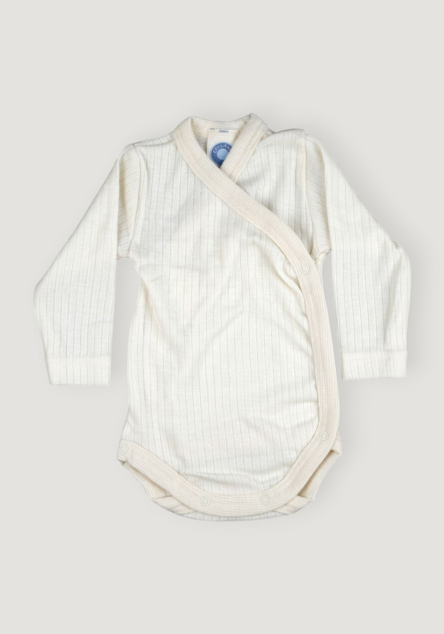 Body kimono seamless din lână merinos, mătase și bumbac - Natur