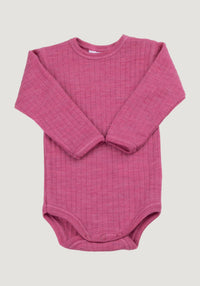 Body lână merinos - Basic Pink 60