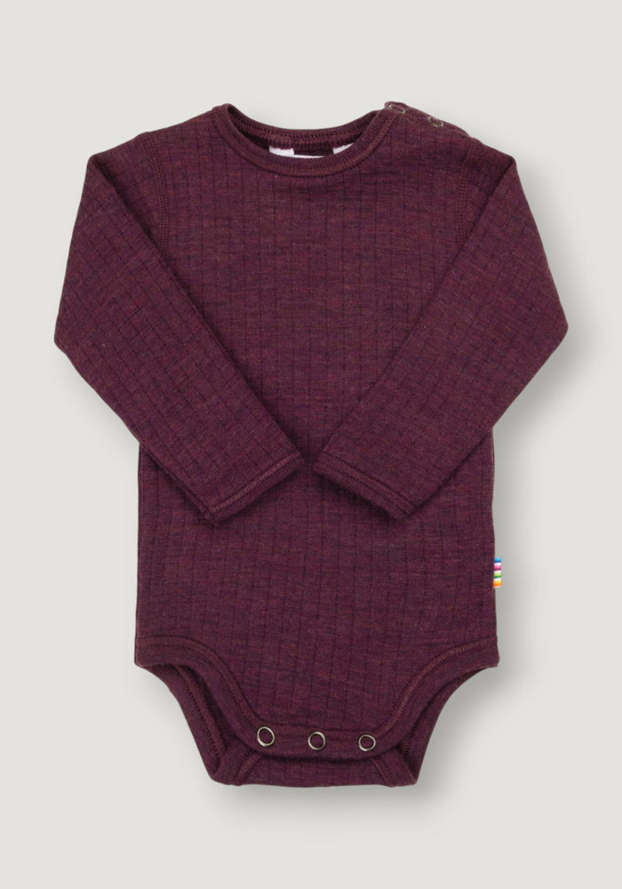 Body lână merinos - Basic Plum 60