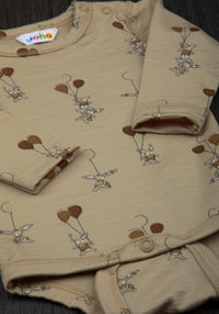 Body lână merinos extrafină - Balloon Bunny Beige
