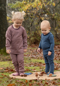 Body lână merinos - Mini Stripe Blue