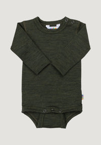 Body lână merinos - Single Wool Melange Moss Green