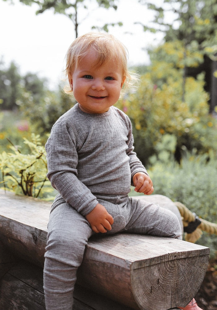 Body lână merinos - Basic Grey Joha HipHip.ro