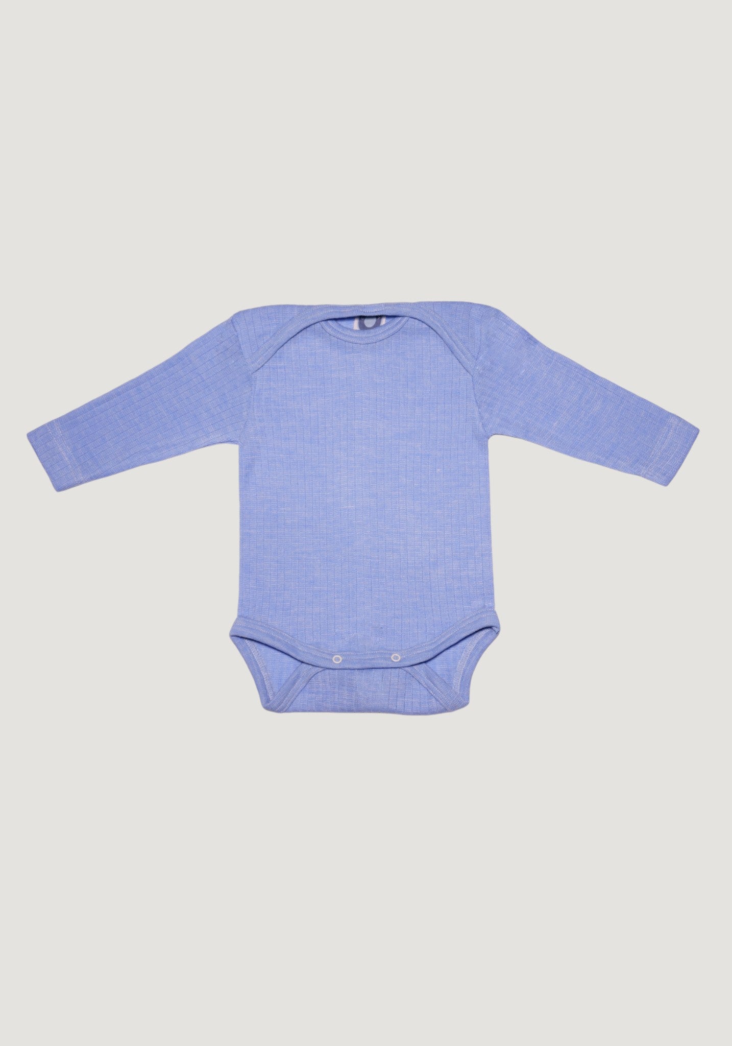 Body seamless din lână merinos, mătase și bumbac - Sky Blue