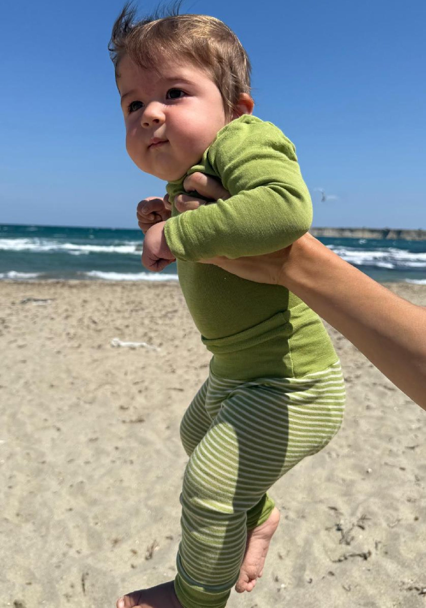 Body seamless din lână merinos și mătase - Green