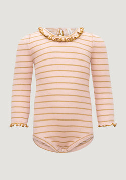 Body seamless din mătase - Belly Sweet Olive Stripes