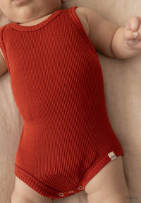 Body seamless mătase - Bornholm Poppy Red Minimalisma HipHip.ro