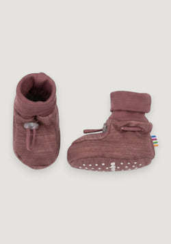 Botoșei dublați din lână merinos și bambus - Goose Dark Rose