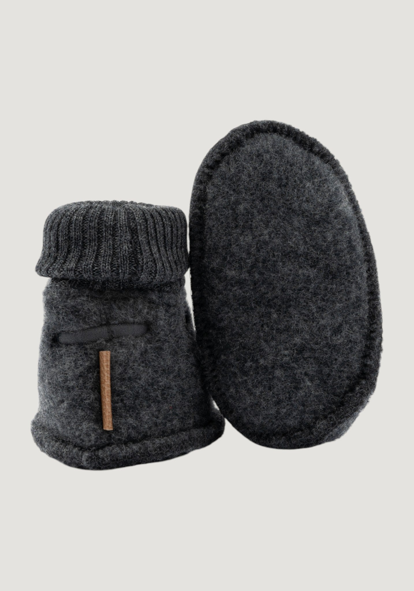 Botoșei fleece din lână merinos - Anthracite Melange