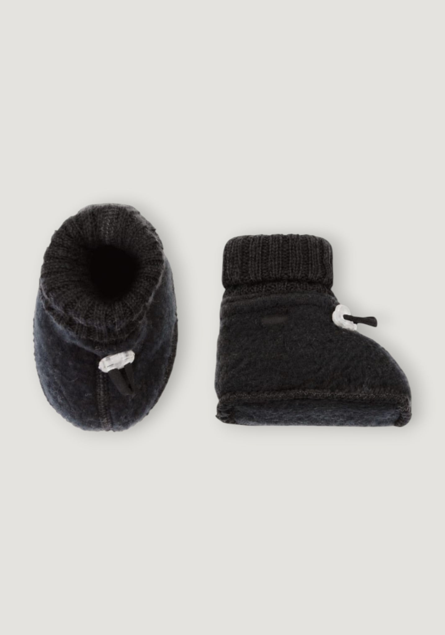 Botoșei fleece din lână merinos - Black