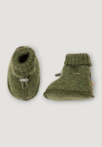 Botoșei fleece din lână merinos - Dark Olive 60