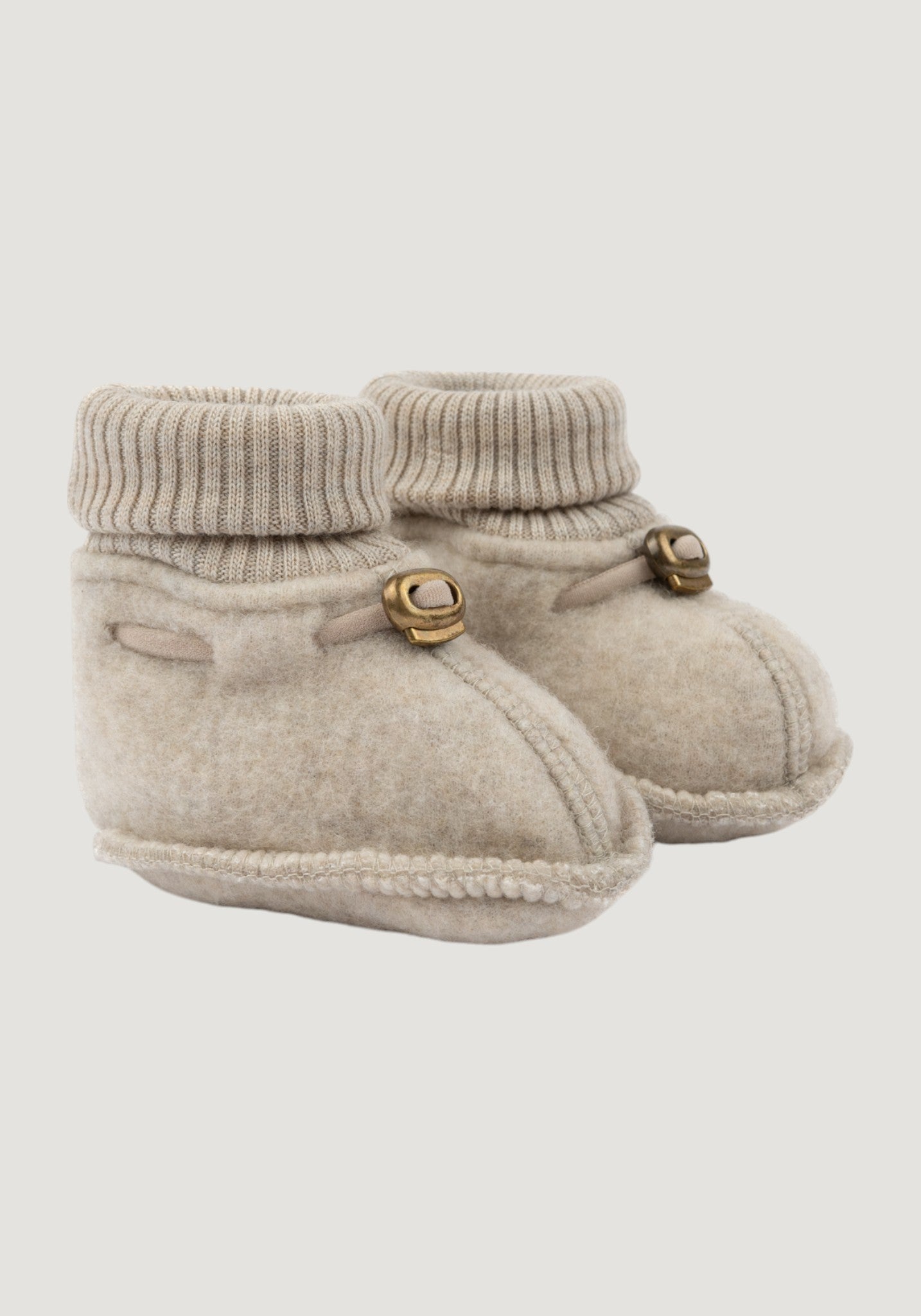 Botoșei fleece din lână merinos - Melange White