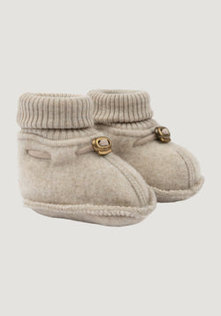 Botoșei fleece din lână merinos - Melange White