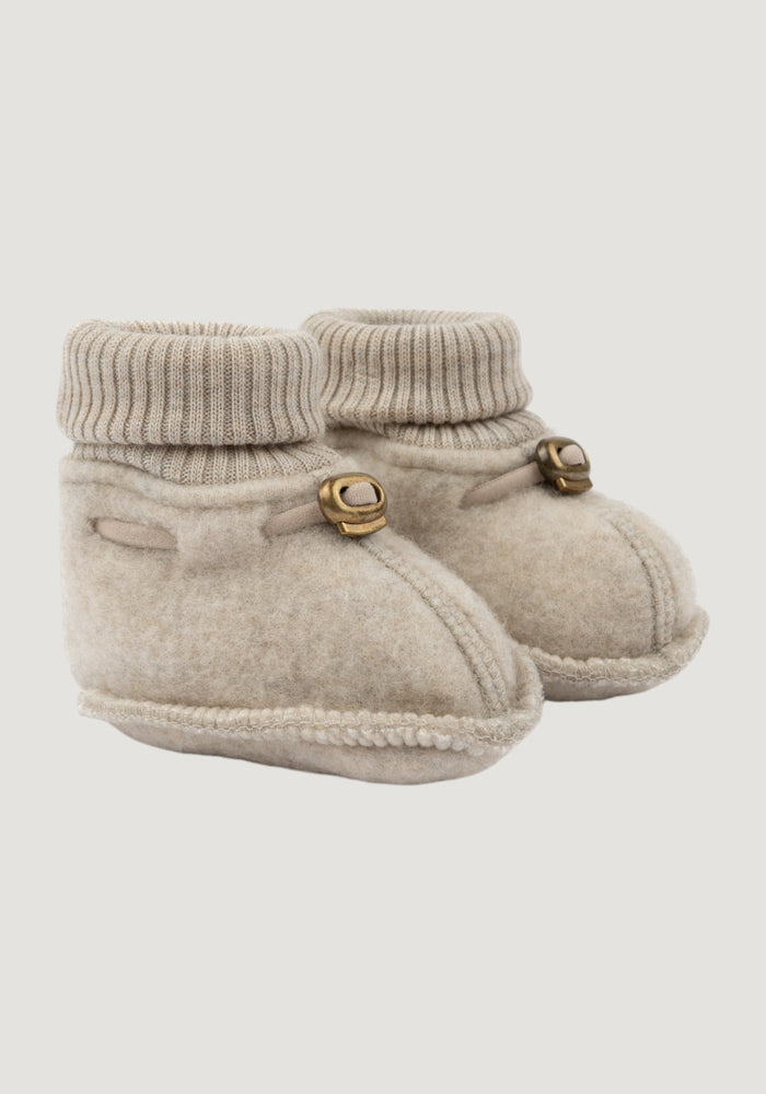 Botoșei fleece din lână merinos - Melange White