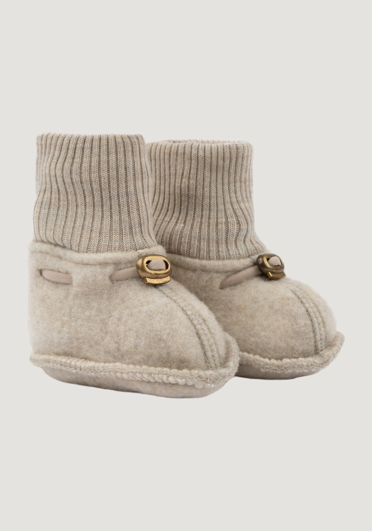 Botoșei fleece din lână merinos - Melange White
