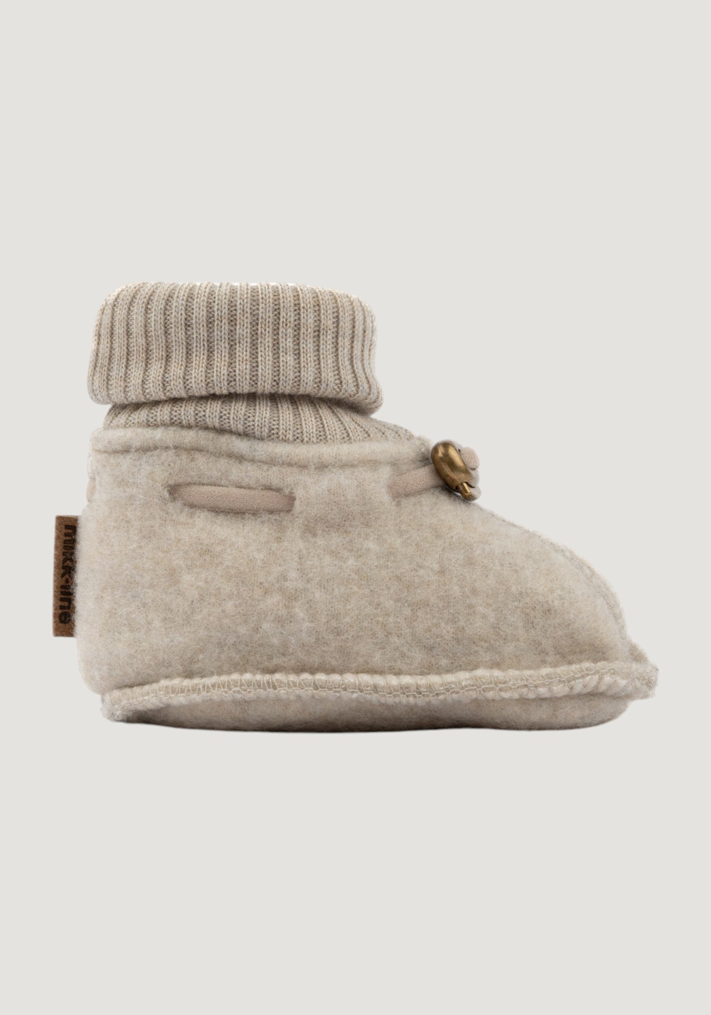 Botoșei fleece din lână merinos - Melange White