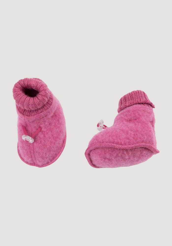 Botoșei fleece din lână merinos - Pink 60